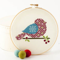 Winter Bird Cross Stitch Pattern - Digital Download