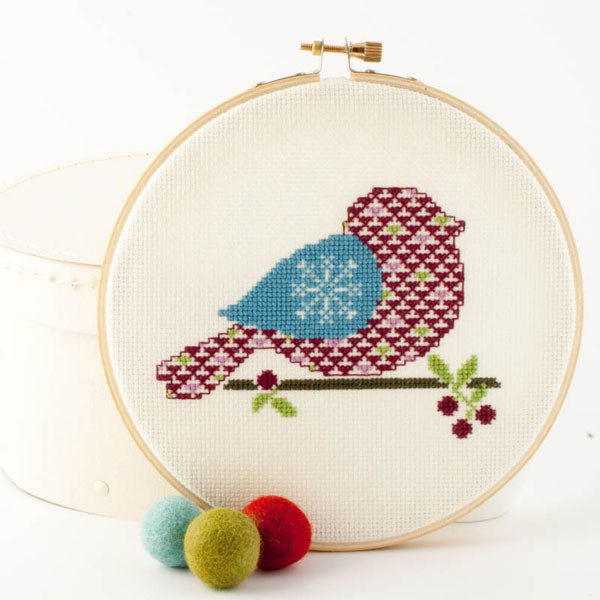 Pretty Bird Cross Stitch Pattern - Stitched Modern