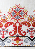 Milanese Floral Border Cross Stitch Pattern - Digital Download