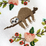 Lazy Day Sloth Cross Stitch Pattern - Digital Download