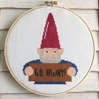 Angry Gnome Cross Stitch Pattern - Digital Download