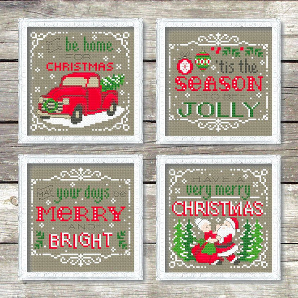 Christmas Signs Cross Stitch Pattern - Digital Download